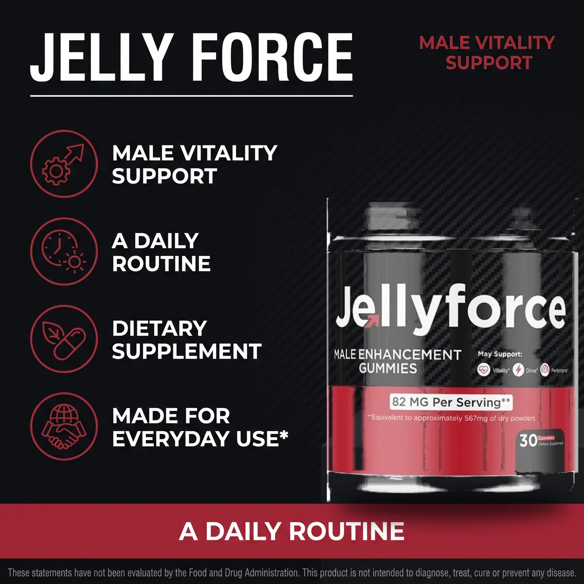 The vendor's male vitality support tile listing four support lines